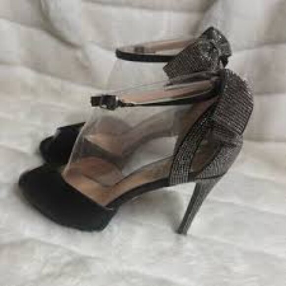 NIB- LAUREN LORRAINE FLING BLACK SATIN - Picture 3 of 3